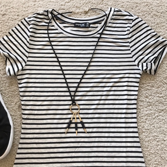 🏖1 MEDIUM🏖Striped Body Con Dress - Picture 2 of 5